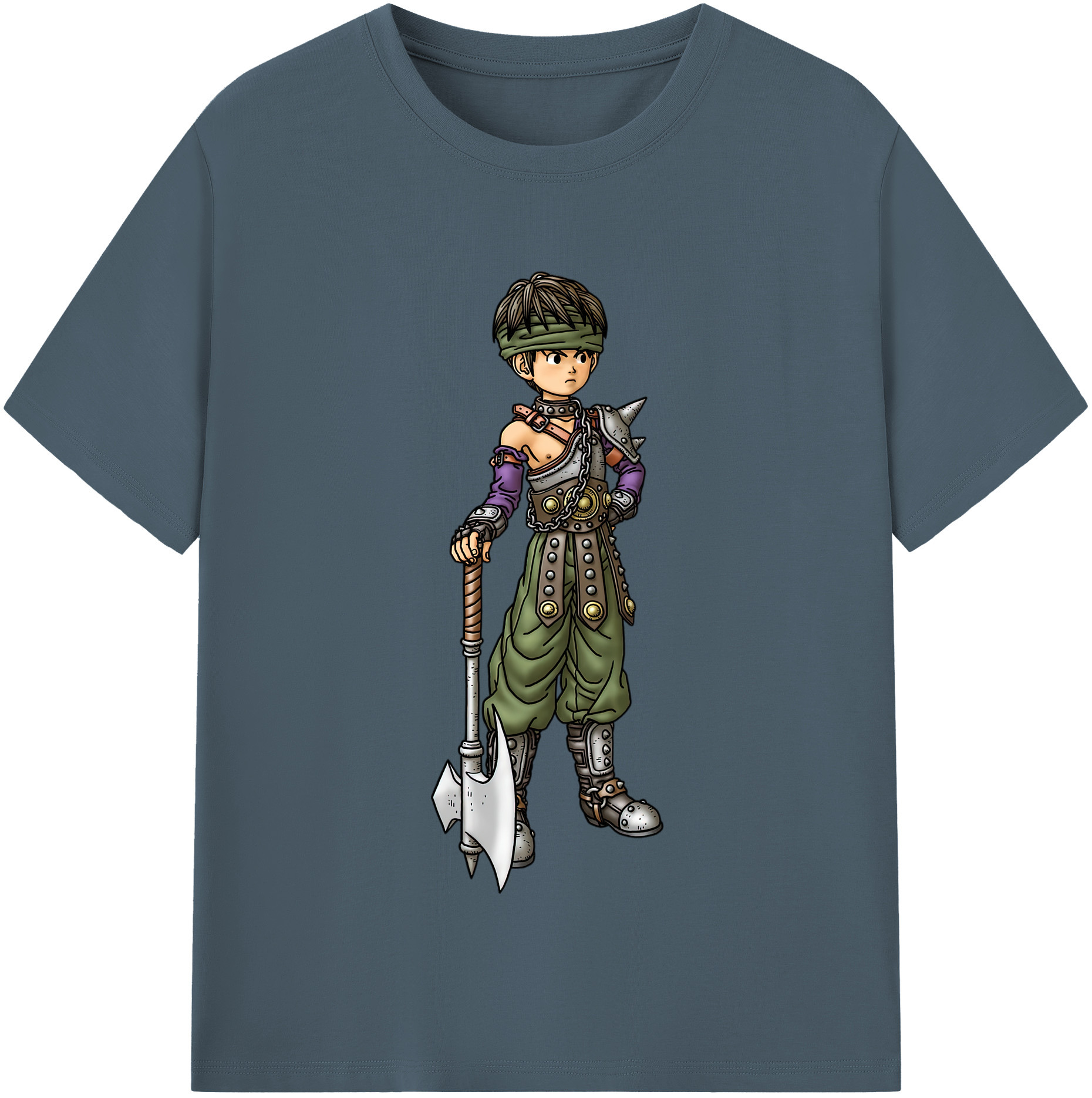 （画像用） ドラゴンクエスト Doragon Kuesuto Dragon Quest 綿100％半袖Tシャツ（フロントプリント）